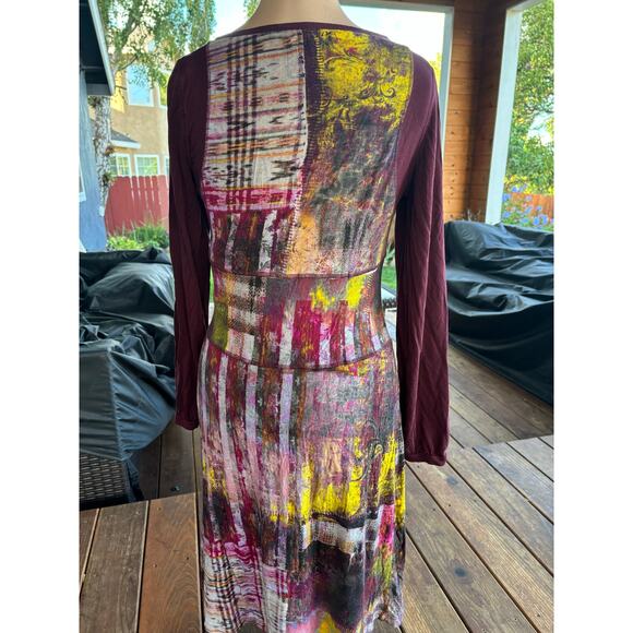 Anthropologie Cap Juluca Dress Sz. 10 - Midi, Y2K, Abstract, Long Sleeve - Picture 3 of 4